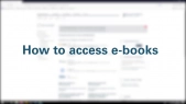 How to access e-books