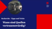 thumbnail of medium Recherche Tipps und Tricks - Vertrauenswürdige Quellen